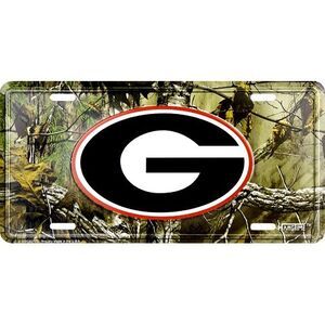 Georgia Bulldogs NCAA Camo License Plate